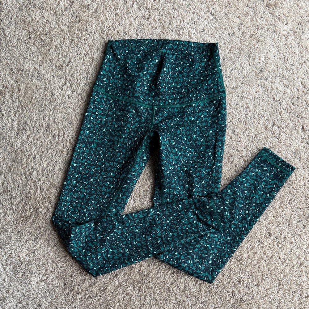 Lululemon Green Wunder Under Pant (Hi-Rise) Patte… - image 3
